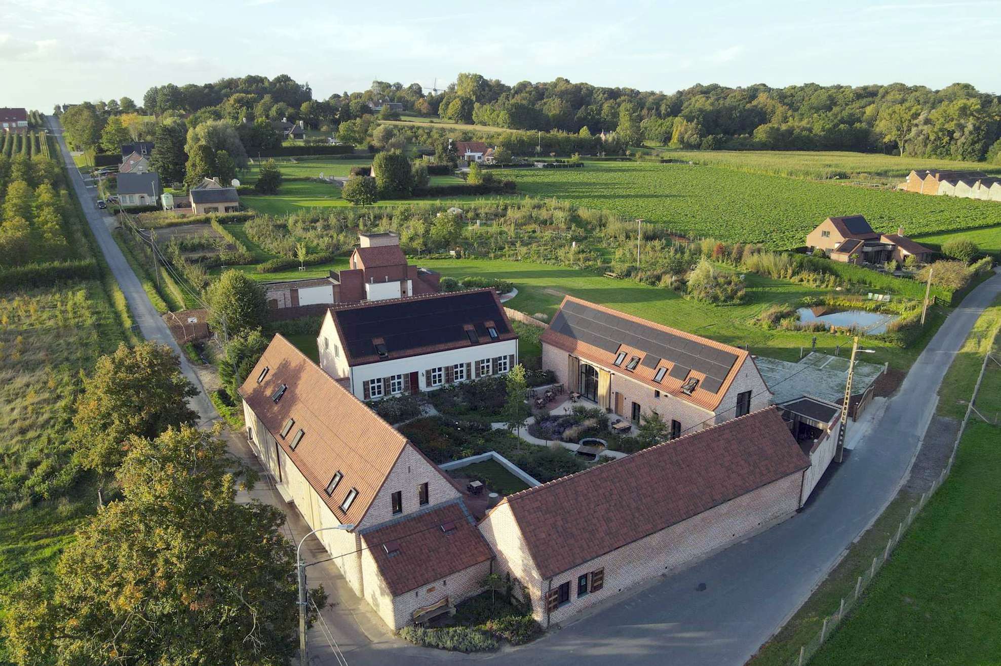 Dronezicht op het domein